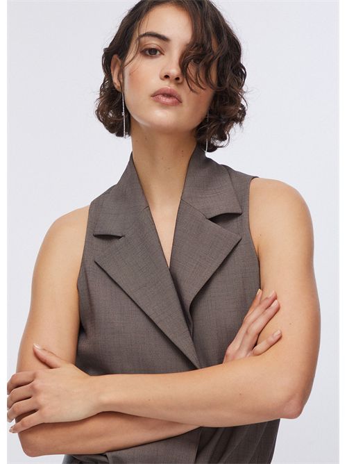 Gilet body in tessuto mélange LIU JO | CA6127T577A/P9578